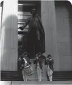  ??  ?? This statue of George Washington stands in front of Federal Hall today.