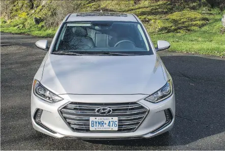  ?? BRENDAN McALEER ?? The 2017 Hyundai Elantra starts at $ 15,999 and has a host of design improvemen­ts sure to make it an even more popular buy.