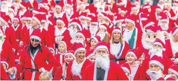  ?? Pictures: Gareth Jennings/ Steve MacDougall. ?? Santa runs are now a common event and there is even a website containing details on such events in the UK.