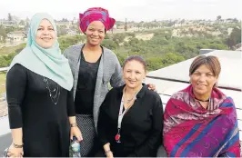  ?? Picture: BRIAN WITBOOI ?? EXCITING MOVE: Guests, from left, Sadiyah Astrie, Nokulinda Makasana, Heidi Wentzel and Eudene Prinsloo were at the opening of the new Coca-Cola Beverages SA head office in Humerail last week