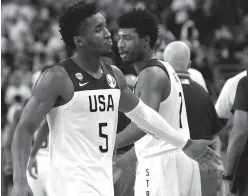  ??  ?? DONOVAN Mitchell and Team USA's World Cup stint is a sorry end to a long reign over internatio­nal basketball that brought three Olympic gold in a row and two world crowns. Kim Kyung-Hoon, Reuters