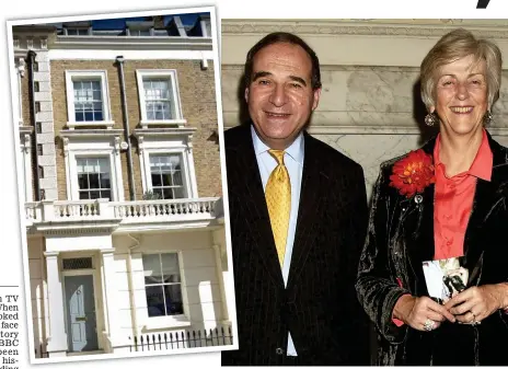  ??  ?? Searched as widow grieved: London home of ex-home secretary Lord Brittan and wife Diana, above