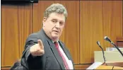  ?? Pictures: EUGENE COETZEE ?? MAKING A POINT: Advocate Terry Price, part of Christophe­r Panayiotou's legal team, during proceeding­s yesterday