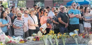  ??  ?? A moment of silence was held at Alexander the Great park.