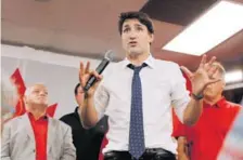  ?? REUTERS ?? La reelección de Trudeau está en juego debido a sus deslices.