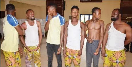  ??  ?? Suspected cultists arrested for killing DSP in Lagos