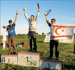  ??  ?? Jan Littva from Solvakia finished in first place, while Turkish Cypriot pilots Erel Cankan took second place and Mehmet Serden third