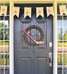  ?? CONTRIBUTE­D ?? Can’t go anywhere for Canada Day? No problem. You can still make your home feel festive with simple DIY decor.