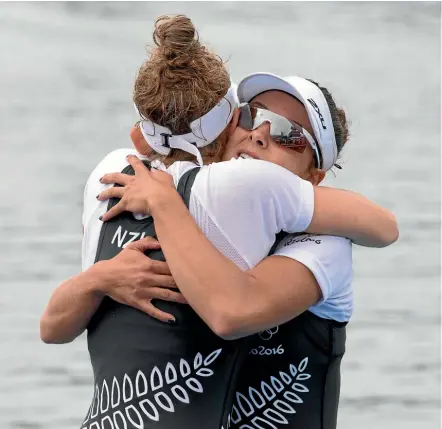  ??  ?? Double sculls crew Sophie MacKenzie Julia Edward finished outside the medals.