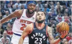  ?? RICK MADONIK TORONTO STAR ?? Raptors guard Fred VanVleet had 12 of the Raptors’ 36 assists Monday night.