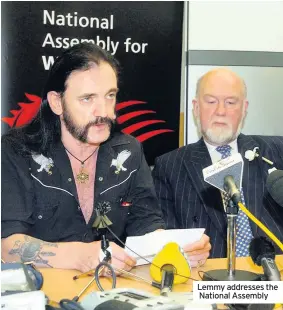  ??  ?? Lemmy addresses the National Assembly