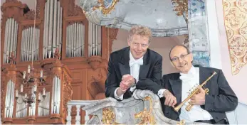  ?? PRESSEFOTO FOTO: ?? Paul Theis (Orgel) und Bernhard Kratzer (Trompete) geben seit mehr als 20 Jahren gemeinsame Konzerte.