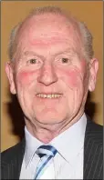  ??  ?? The late Tom ‘Flash’ Dunne pictured on the night in 2010 when he was named on the Wexford Football League’s 50th anniversar­y legends team.