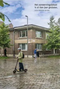  ?? FOTO FREDERIK BEYENS ?? Het aanwerving­slokaal is al tien jaar gesloten.