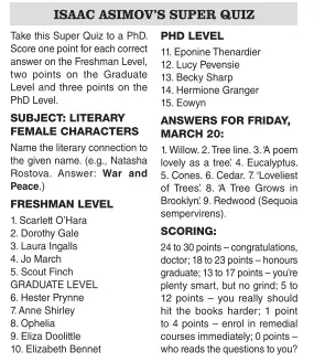 Isaac Asimov S Super Quiz Pressreader