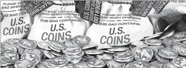  ??  ?? These are the Vault Bags loaded with rarely seen Indian Head coins that everyone is rushing to get for just $59. That’s because everyone who beats the 48-hour deadline to claim four bags is getting free shipping and free handling.