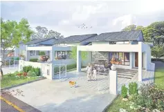  ??  ?? An artist’s impression of Naim Eden Villa, which consists of single-storey semi-detched homes.