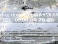  ??  ?? Concrete blocks have been installed to prevent illegal waste tipping on empty land