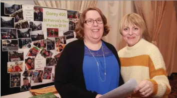  ??  ?? Claire Urquhart and Lisa O’Donnell at St Patrick’s Day parade stand.