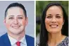  ?? Courtesy photos ?? Republican Tony Gonzales and Democrat Gina Ortiz Jones are seeking the 23rd Congressio­nal District seat.