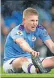  ??  ?? Kevin de Bruyne, lesionado.