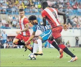  ?? FOTO: EFE ?? Girona y Brighton firmaron tablas en un flojo partido