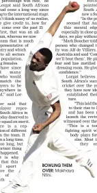  ??  ?? BOWLING THEM OVER: Makhaya Ntini.