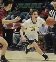  ?? BY JOE BOYLE JBOYLE@DIGITALFIR­STMEDIA.COM @BOYLERALER­TTROY ON TWITTER ?? Jack Long drives the hoop on March 5 at Cool Insuring Arena in Averill Park’s Class A semifinal matchup with Lansingbur­gh.