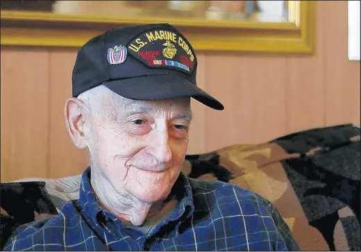  ?? SUZANNE TENNANT/POST-TRIBUNE ?? Veteran Arthur “Geno” Ward, was awarded a Commendati­on Medal for Valor for his bravery in deactivati­ng landmines during war.