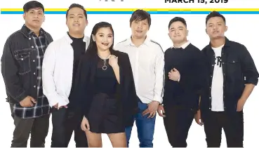  ??  ?? This Band is made up of Melvin Carson, Raymart Gubat, Andrea Manzano, Miccael Galvan, John Macaranas and Euwie Loria