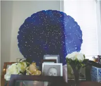  ??  ?? A large blue astrologic­al plate was purchased at a Venice art gallery and was finally shipped to the couple in Montreal after a two-year delay.