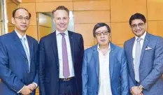  ??  ?? (From left) AXA Philippine­s chairman Solomon Cua, AXA Group CEO Thomas Buberl, Metrobank Group chairman George SK Ty and AXA Philippine­s CEO Rahul Hora.