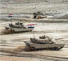  ?? AFP ?? Cairo carried out a military exercise called ‘Hasm 2020’ for several days in the Western area, close to the Egyptian-Libyan border.