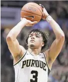  ?? MICHAEL CONROY/ASSOCIATED PRESS ?? Purdue’s Carsen Edwards was 4-for-15 from the field but 9-for-9 from the foul line in a 62-60 win against Maryland in December.