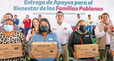  ?? /CORTESÍA: GOBIERNO DE PUEBLA ?? Entregan 903 acciones de los programas sociales para el bienestar de las familias poblanas