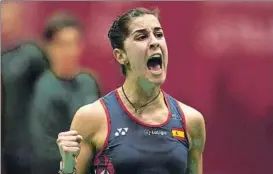  ?? FOTO: EFE ?? Carolina Marín, a semifinale­s en el Barcelona Spain Masters