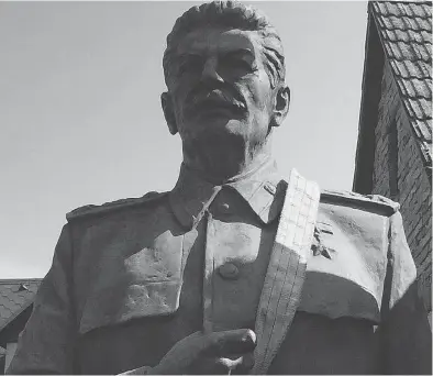  ?? EBAY ?? A statue of mass-murdering totalitari­an Josef Stalin is for sale on ebay, which has rules against selling Nazi relics.