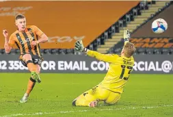  ??  ?? Greg Docherty scores against Charlton Athletic last weekend