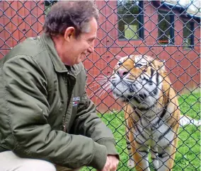  ??  ?? Giving wild animals a future: Don Townshend at Colchester Zoo