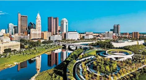  ?? BRAD FEINKNOPF/OTTO ?? The new National Veterans Memorial and Museum — a 53,000-square-foot museum and 2.5-acre memorial grove — sits on 7 acres along the Scioto River in downtown Columbus, Ohio.