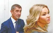  ?? - Reuters ?? MAINTAINS POPULARITY: The leader of ANO party Andrej Babis and his wife Monika arrive to cast their vote in parliament­ary elections in Prague, Czech Republic on October 20, 2017.