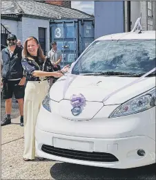  ??  ?? SHINY The Mayor of Gosport unveils the minivan