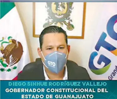  ??  ?? El gobernador del estado de Guanajuato inauguró de manera virtual el 5° Foro Empresaria­l y de Negocios del Clúster Químico.