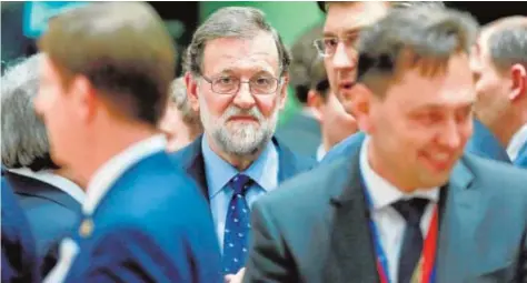  ?? EFE ?? El presidente del Gobierno, Mariano Rajoy, ayer al inicio de la cumbre de líderes de la UE en Bruselas