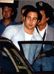  ??  ?? manhunt: David Berkowitz is arrested in Brooklyn