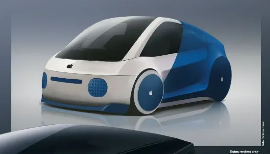  ??  ?? Estos renders creados por artistas de Clickmecha­nic imaginan cómo sería el iCar. en caso de ser ordenadore­s Mac.