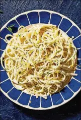  ?? THE WASHINGTON POST PHOTOS BY STACY ZARIN GOLDBERG FOR ?? Lemon Spaghettin­i.