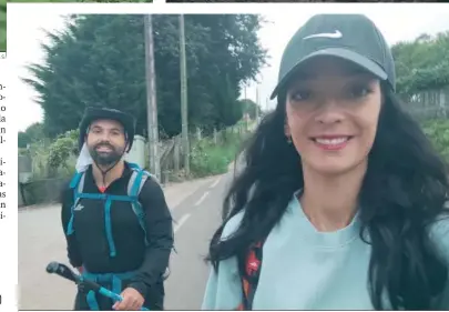  ?? E.S. ?? Maripaz, pareja de Barme, realizó junto a él los últimos 100 kilómetros del Camino.