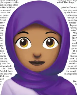  ?? APPLE ?? The person with hijab emoji.