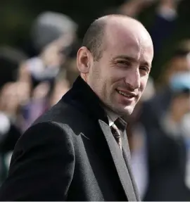  ?? Ap FILe ?? FANNING THE FLAMES: Former Trump aides like senior adviser Stephen Miller, above, are hoping to capitalize on the chaotic Afghanista­n withdrawal and anti-immigrant sentiment to fuel voters for the 2022 midterms.